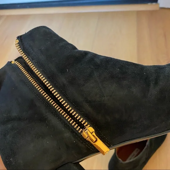 & Other Stories Suede Ankle Boots Black EUR38 US7.5 - Picture 6 of 8
